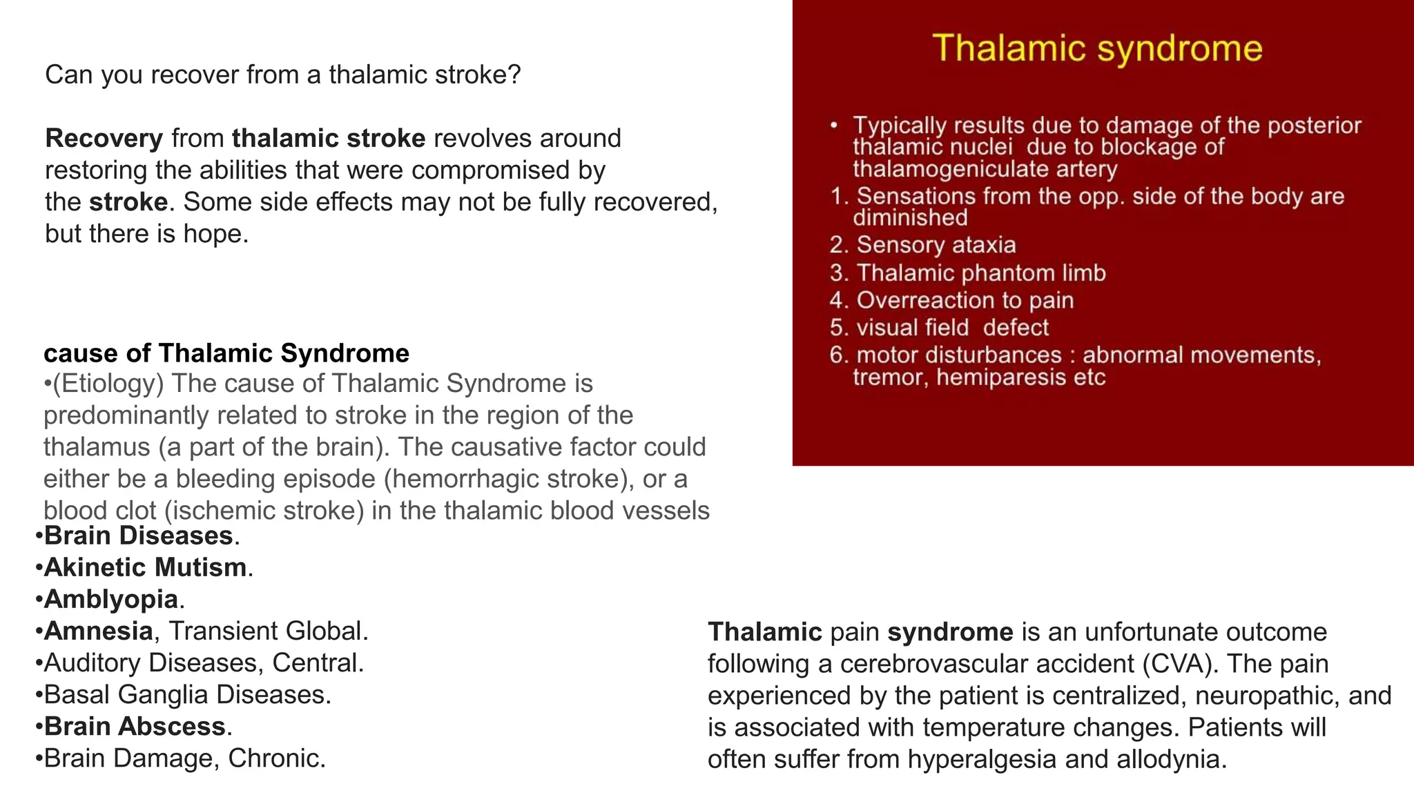 Thalamic syndrome | PPTX