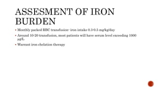 Iron Rbc Feedback Thalassaemia foong | PPTX