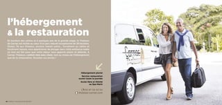 02 97 52 53 54
thalasso-carnac.com
l’hébergement
 la restauration
En bordure des salines et à quelques pas de la grande plage, la Thalasso
de Carnac est nichée au cœur d’un parc naturel exceptionnel de 28 hectares.
Océan, Île aux Oiseaux, anciens marais salins… forcément au calme et
forcément reposé, vous apprécierez de plonger dans cette ambiance iodée
où tout est fait pour que votre séjour vous apporte plaisir et détente. À
Carnac Thalasso, confort rime avec choix, tant au niveau de l’hébergement
que de la restauration. Écoutez vos envies !
Hébergement pluriel
Service restauration
ouvert toute la journée
Accès libre et illimité
au Spa Marin
38 / Carnac thalasso  spa resort®
 