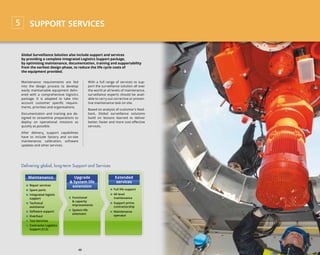 Support services5
Maintenance requirements are fed
into the design process to develop
easily maintainable equipment deliv-...