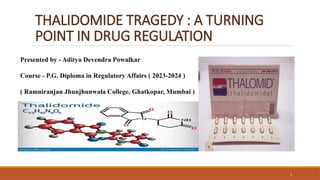 Thalidomide Rems Program Thalidomide Tragedy : A Turning Point in Drug Regulation | PPTX