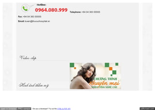 Telephone: +84 04 383 55555
Fax: +84 04 383 55555
Email: tuvan@thucuchospital.vn

open in browser PRO version

Are you a developer? Try out the HTML to PDF API

pdfcrowd.com

 