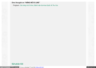 One thought on “NÂNG MŨI S LINE”
Pingback: Giá nâng mũi S-line | Bệnh viện đa khoa Quốc tế Thu Cúc

Gửi phản hồi
open in browser PRO version

Are you a developer? Try out the HTML to PDF API

pdfcrowd.com

 