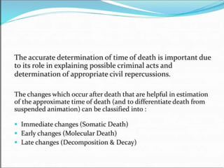 Thanatology and Death - forensic medicine | PPTX