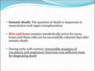 Thanatology and Death - forensic medicine | PPTX