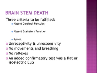 Brainstem Function Test Death and its Medicolegal aspect | PPTX