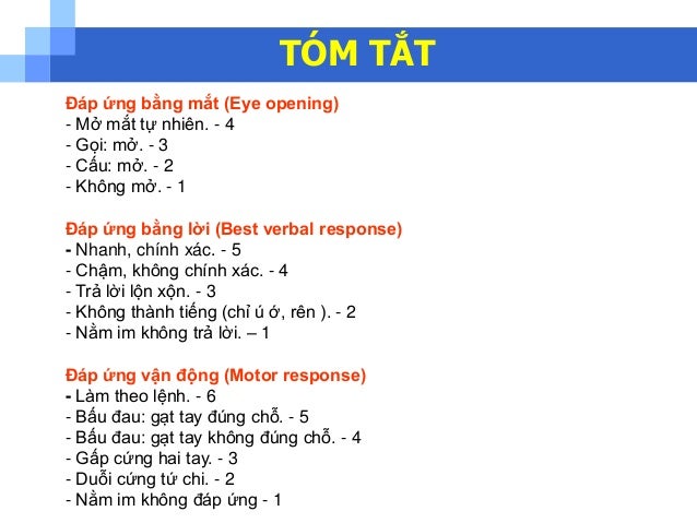 Thang điểm hôn mê Glasgow ở người lớn – BSNT