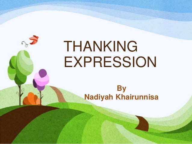 thanking expression by nadiyah