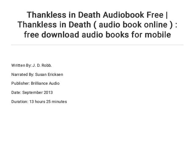 jd robb thankless in death jd robb thankless in death