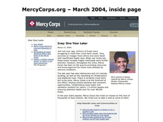 MercyCorps.org – March 2004, inside page 