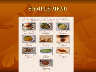 Sample Menu 