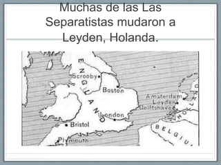Muchas de las Las 
Separatistas mudaron a 
Leyden, Holanda. 
 