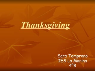Thanksgiving Sara Temprano IES La Marina 4ºB 
