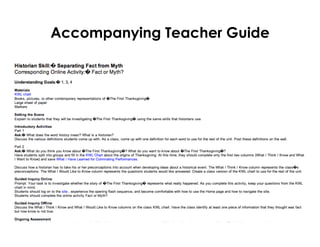 Accompanying Teacher Guide
 