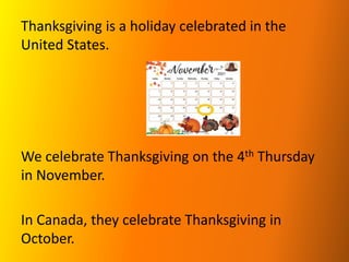 Thanksgiving Food | PPTX