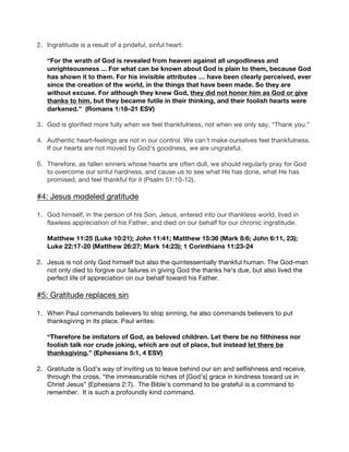 Thanksgiving and the Gospel | PDF