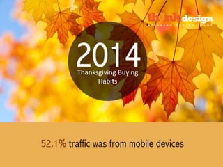 2014 - Thanksgiving Buying Habits
52.1% traffic was from mobile devices
 