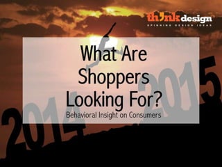 What Are Shoppers Looking For?
Behavioral Insight on Consumers
 
