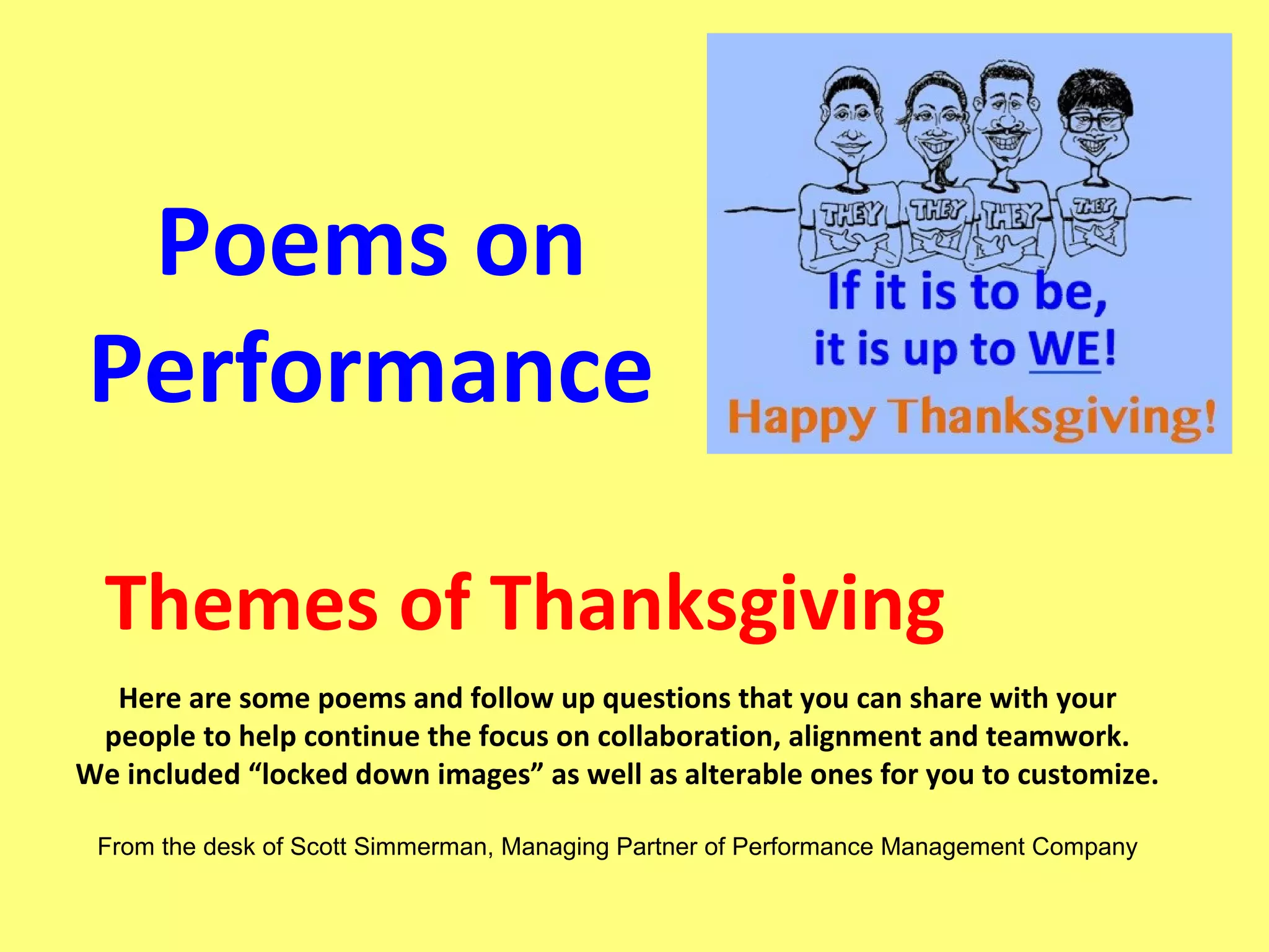 thanksgiving people and performance workplace poemsscott