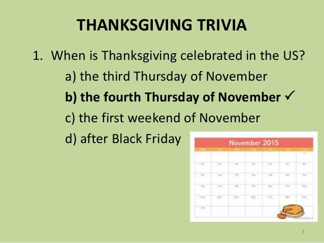 Thanksgiving Trivia