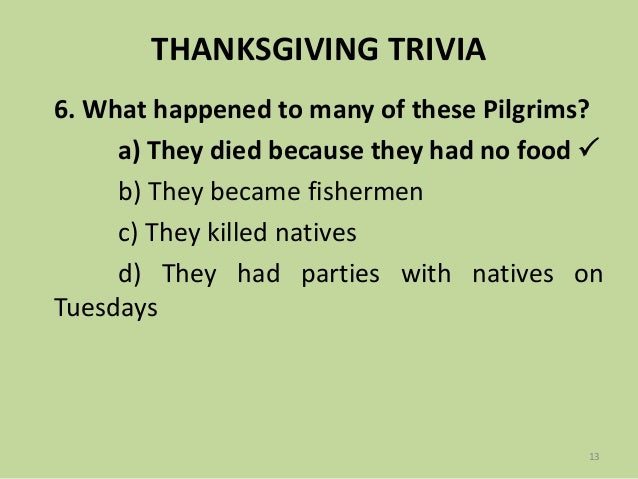 thanksgiving wits and wagers questions
