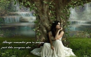 Always remember you’re unique,
just like everyone else.
                     Alison Boulter
 