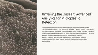 advanced analytics for microplastics detection | PDF