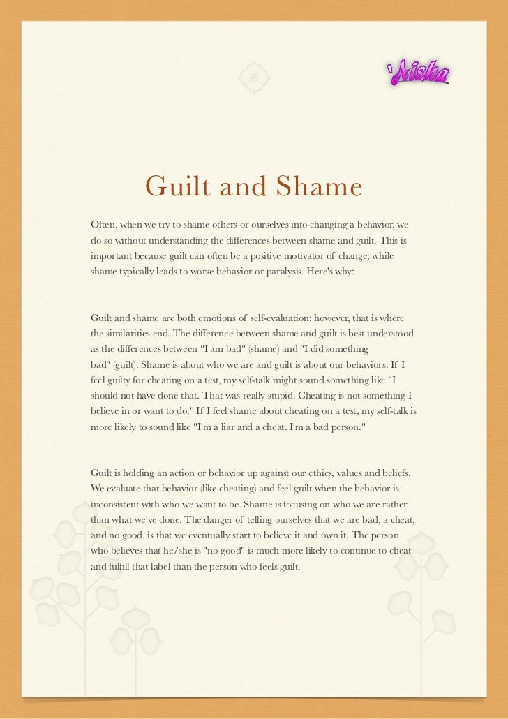 guilt and shame