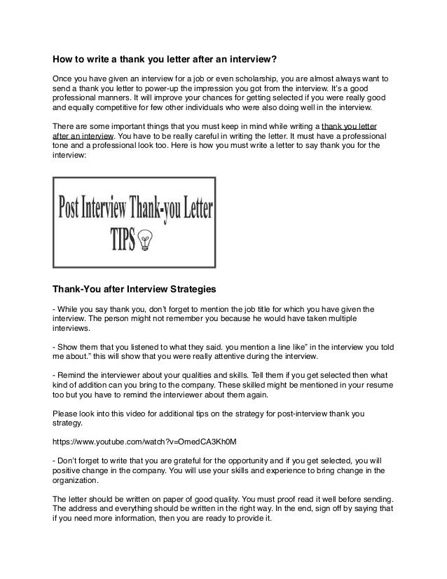 how to write a thank you message after interview thank interview letter