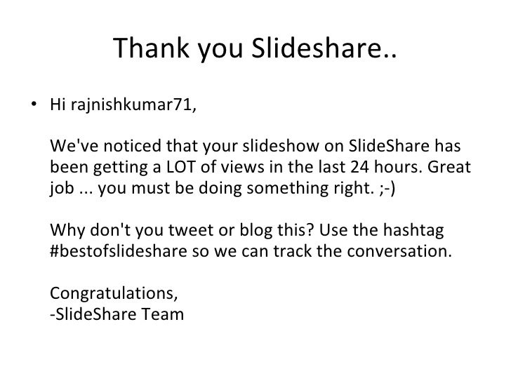 thank you slideshare