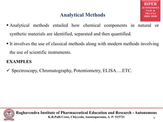 Analytical Methods In Invitro Techniques | PPTX