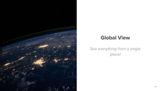Global View
See everything from a single
place!
 