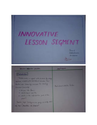 innovative lesson segment