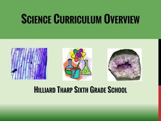 SCIENCE CURRICULUM OVERVIEW
HILLIARD THARP SIXTH GRADE SCHOOL
 