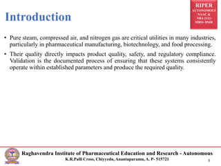 Validation of Pure Steam, Compressed Air and Nitrogen gas | PDF