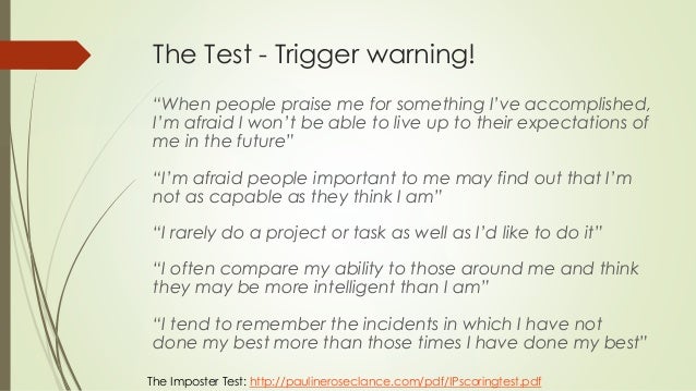 Self loathing test
