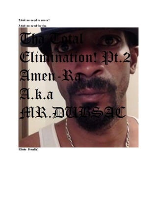 Penalty!
Verse 1
1It’s D.
2U.B.
3S.A.C!
 