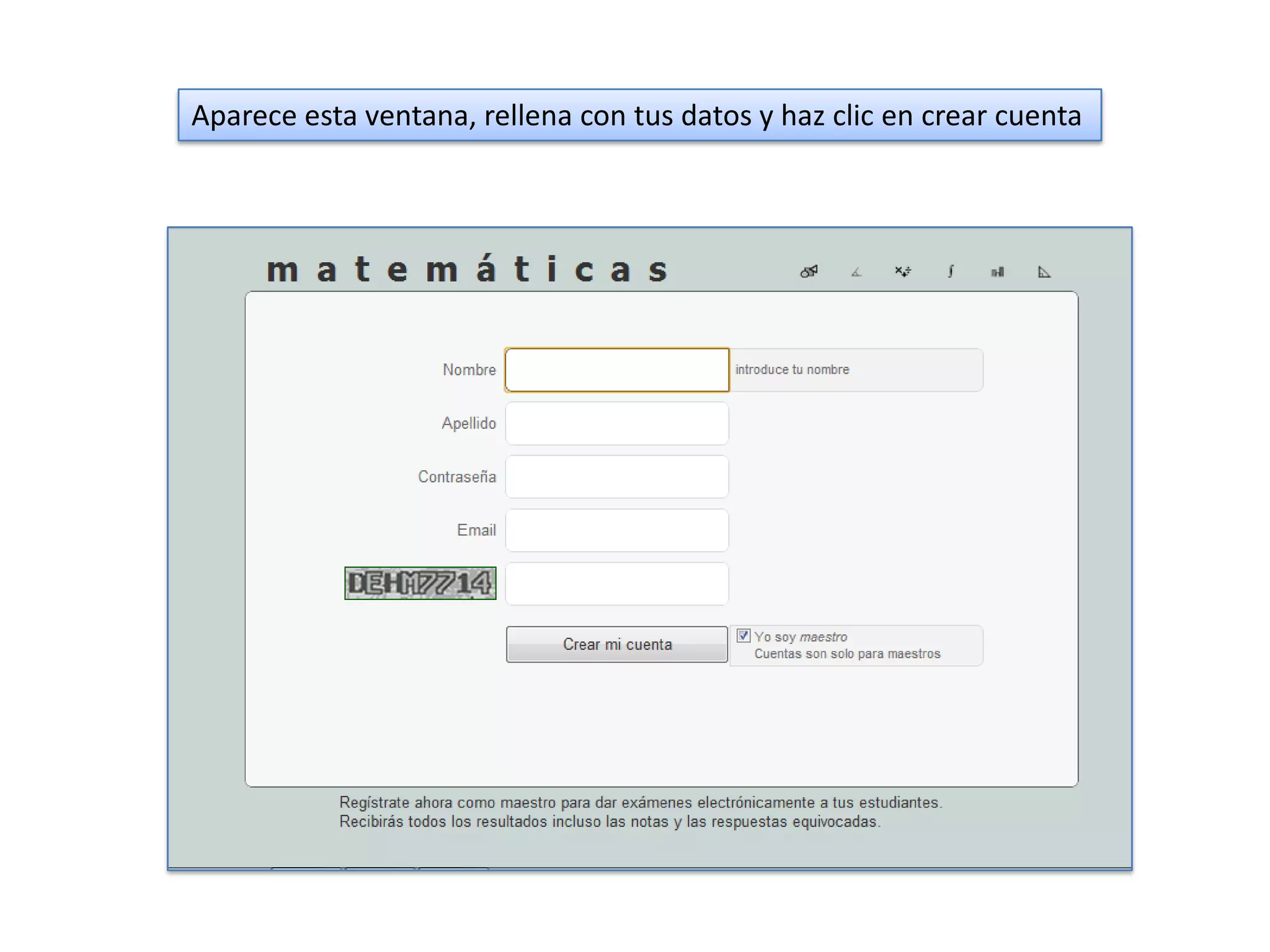 Aparece esta ventana, rellena con tus datos y haz clic en crear cuenta
 