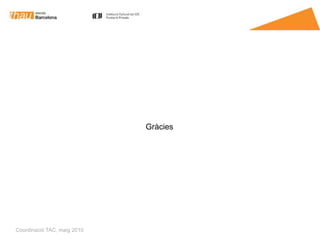 Gràcies




Coordinació TAC, maig 2010
 