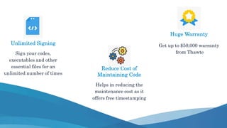 Thawte Code Signing Certificate Feature and Benefits PPT