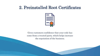 Thawte Code Signing Certificate Feature and Benefits