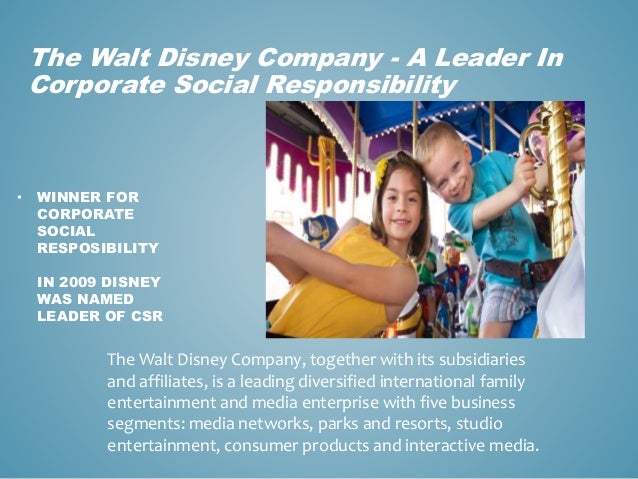 Disney Corporate Social Responsibility Report – SIFT
