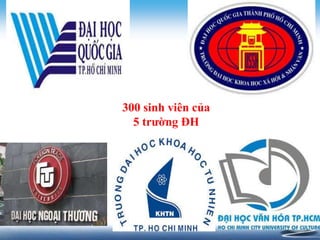 300 sinh viên của 
5 trường ĐH 
 