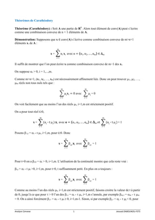 Théorèmes de Carathéodory