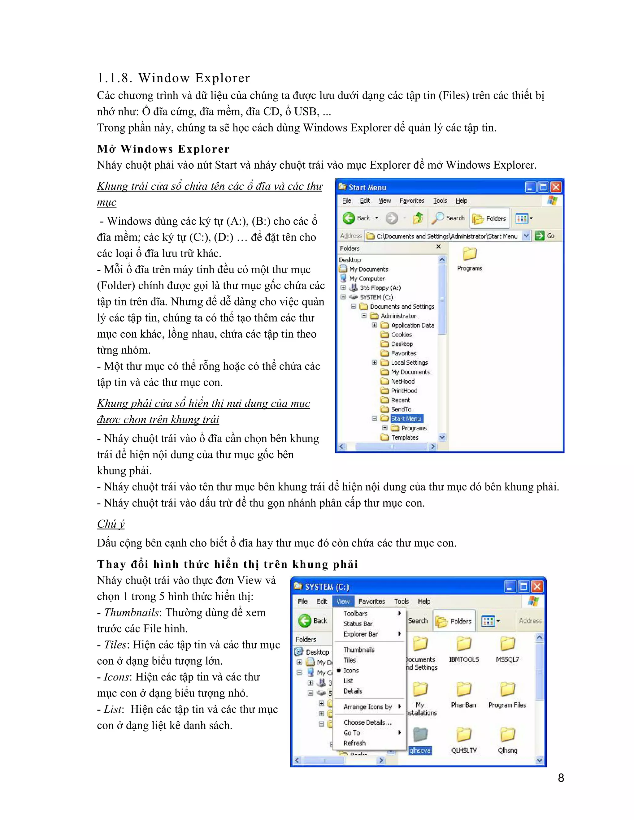 tùy chỉnh windows explorer trong windows 7 - ... Thực hành tin đại cương | PDF