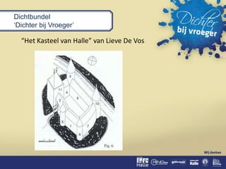 Dichtbundel
‘Dichter bij Vroeger’
“Het Kasteel van Halle” van Lieve De Vos
 