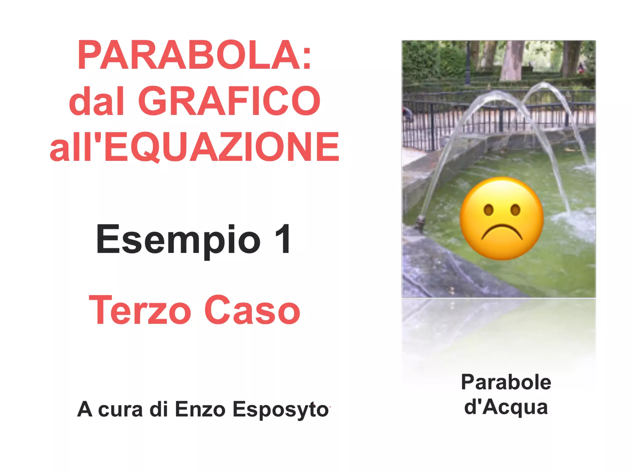 PARABOLA: dal GRAFICO all'EQUAZIONE - TERZO CASO. CALCOLO di a, b, c. CONTROLLO dell'EQUAZIONE. CALCOLI e GRAFICI PASSO PASSO, NUOVE FORMULE