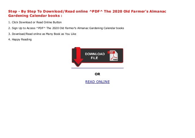 Pdf The 2020 Old Farmer S Almanac Gardening Calendar Books