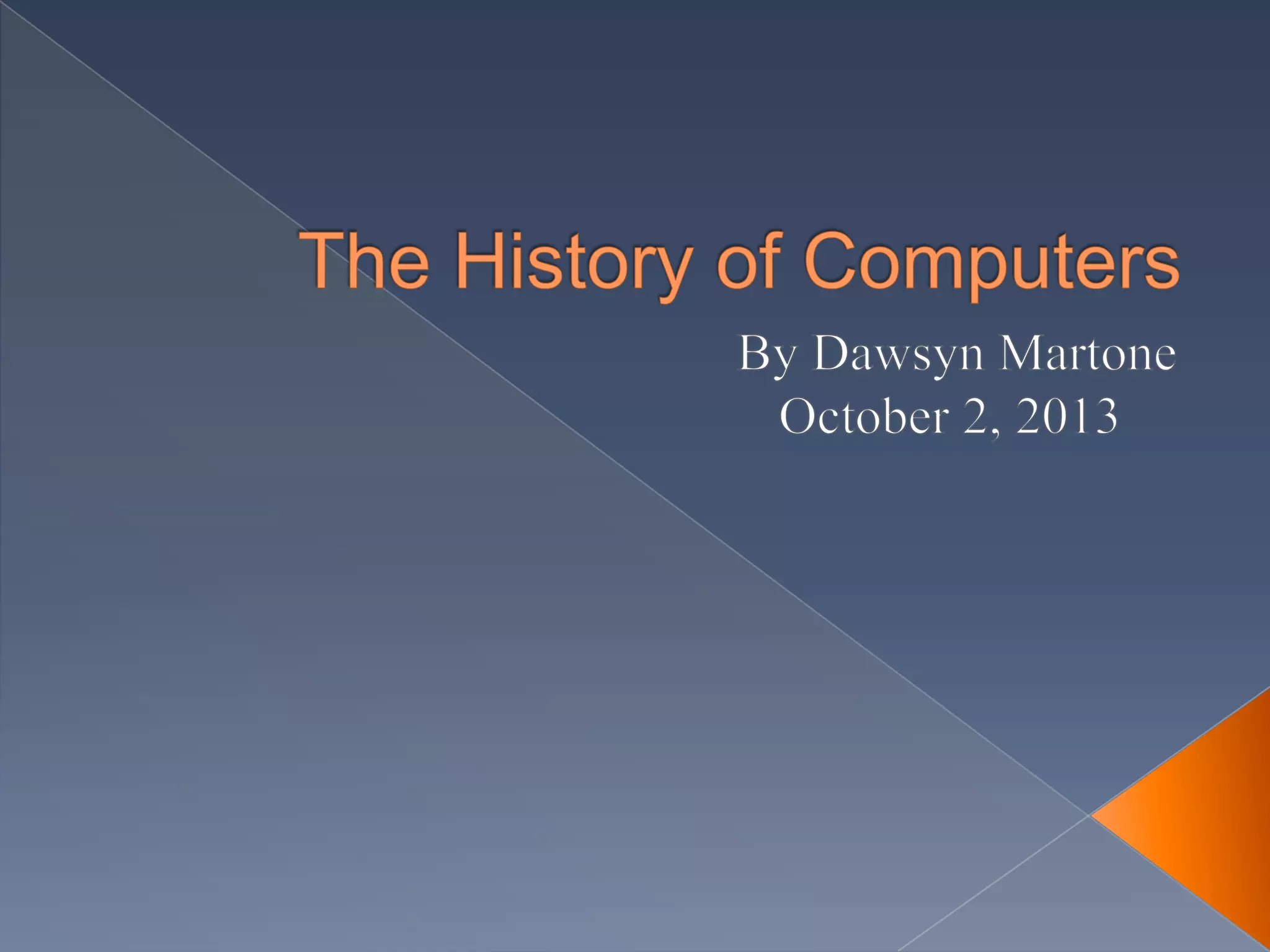 The history of computers | PPT