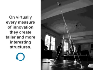 On virtually
every measure
of innovation
they create
taller and more
interesting
structures.
 